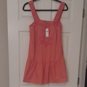 Anthropologie Coral Sleeveless Tiered Sundress